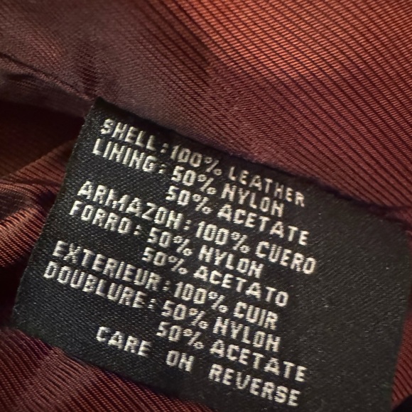 Vintage Siena Studio Dark Red Burgundy Leather Jacket Zip Y2K Women Large Luxury - Picture 16 of 16